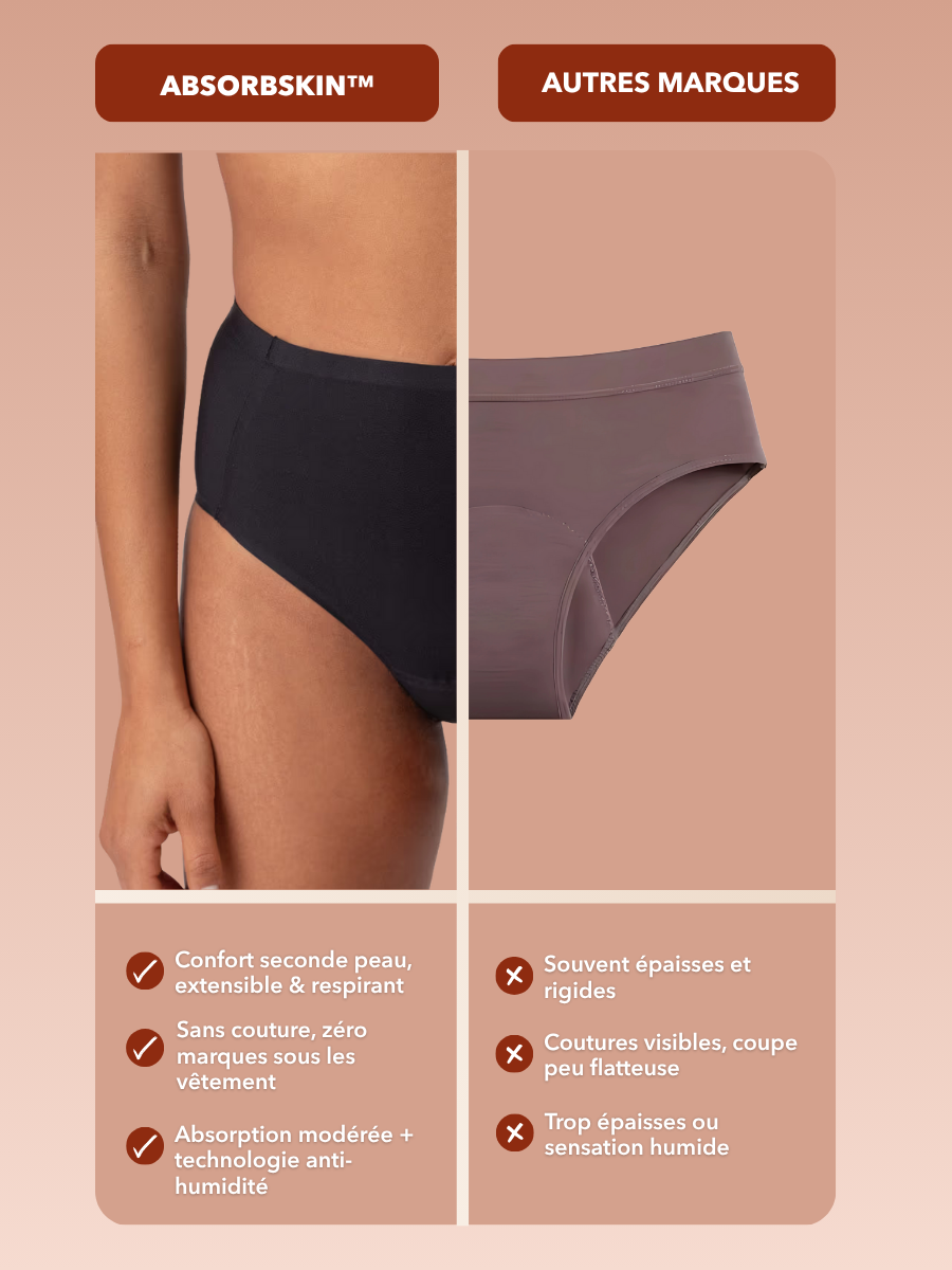 Culotte AbsorbSkin™ | Zéro fuite, zéro gêne, fraîcheur garantie