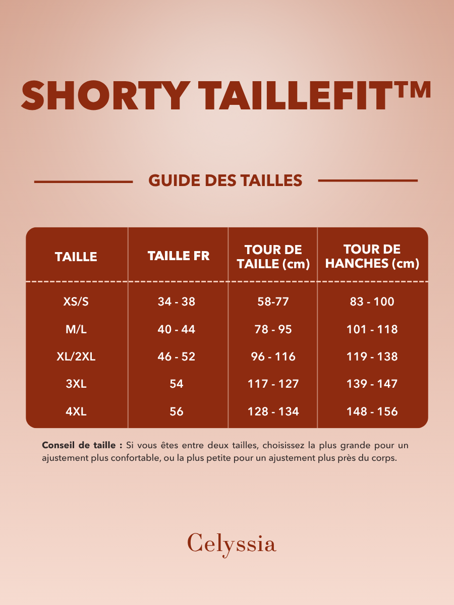 Shorty TailleFit™ | Ventre plat immédiat, silhouette affinée sans effort