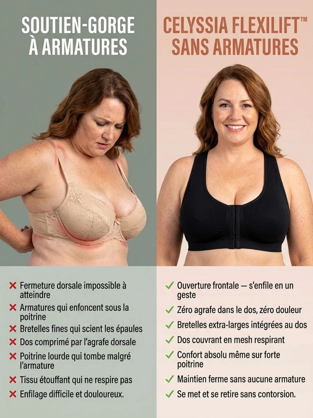 Soutien-gorge FlexiLift™ | Ouverture avant, confort absolu