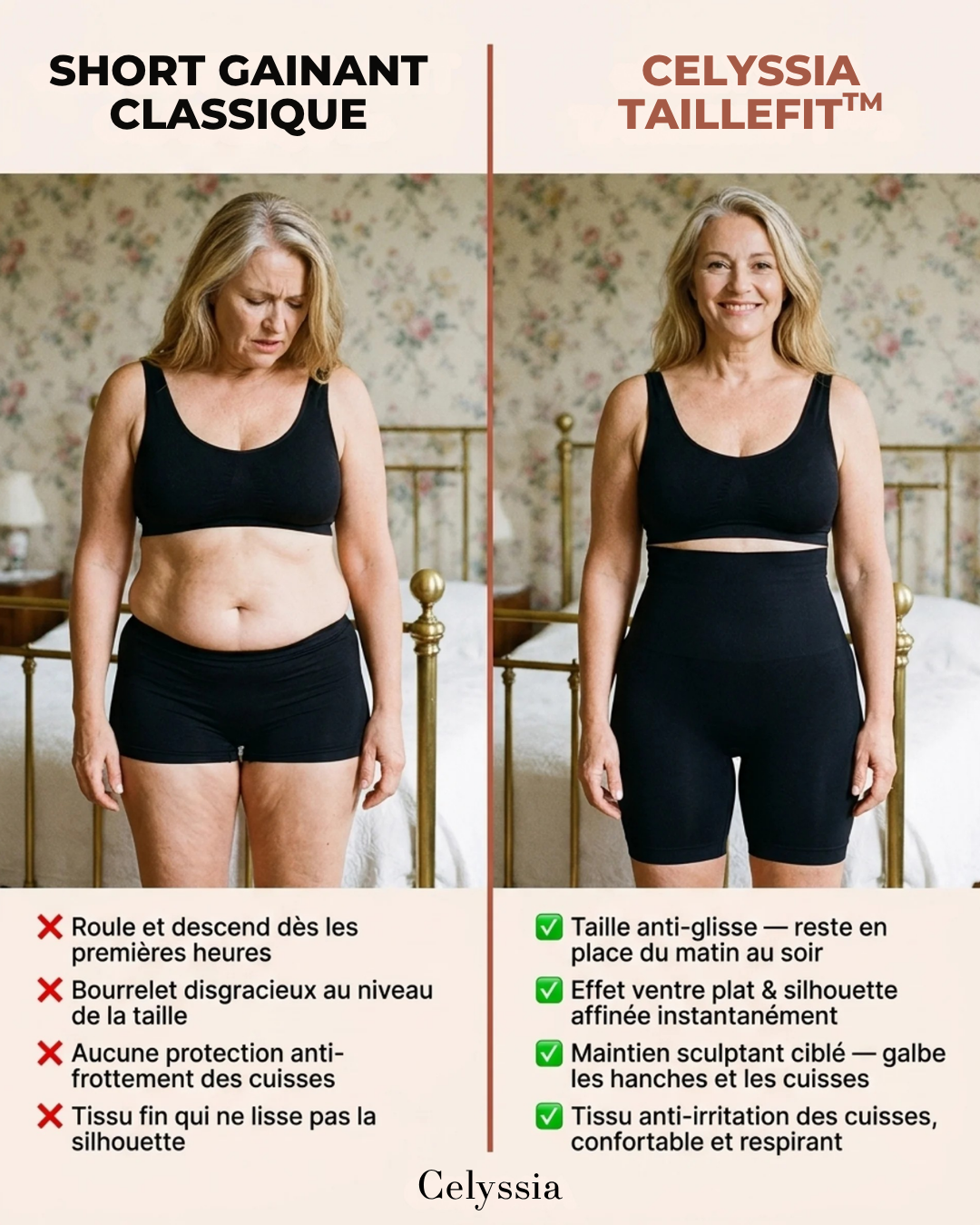 Shorty TailleFit™ | Ventre plat immédiat, silhouette affinée sans effort