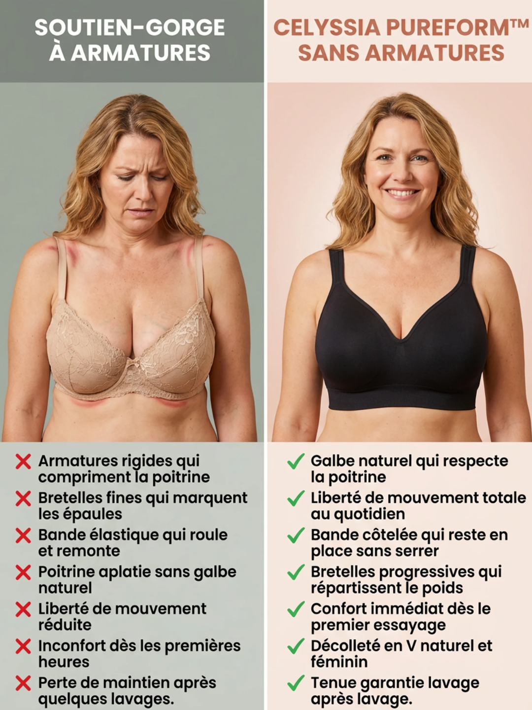 Soutien-gorge PureForm™ | Galbe naturel, liberté de mouvement, confort quotidien